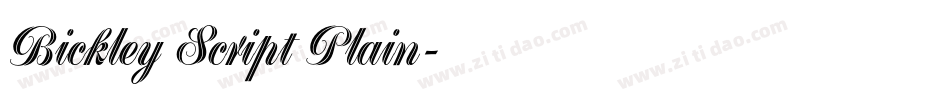 Bickley Script Plain字体转换